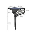 thumbnail image 4 of Yeacher Solar Landscape Spotlights 19LEDs Spot Light Wall Lamp 2-in-1 Outdoor Solar Landscaping Lights IP65, 4 of 8