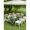 thumbnail image 4 of Outdoor Tablecloth with Umbrella Hole for Patio/Picnic/Party/Camping, Tropical Palm Trees Waterproof Table Cloth Rectangle Table Cover Washable, Summer Botanical Leaves Green Gray (60"x 120"), 4 of 9