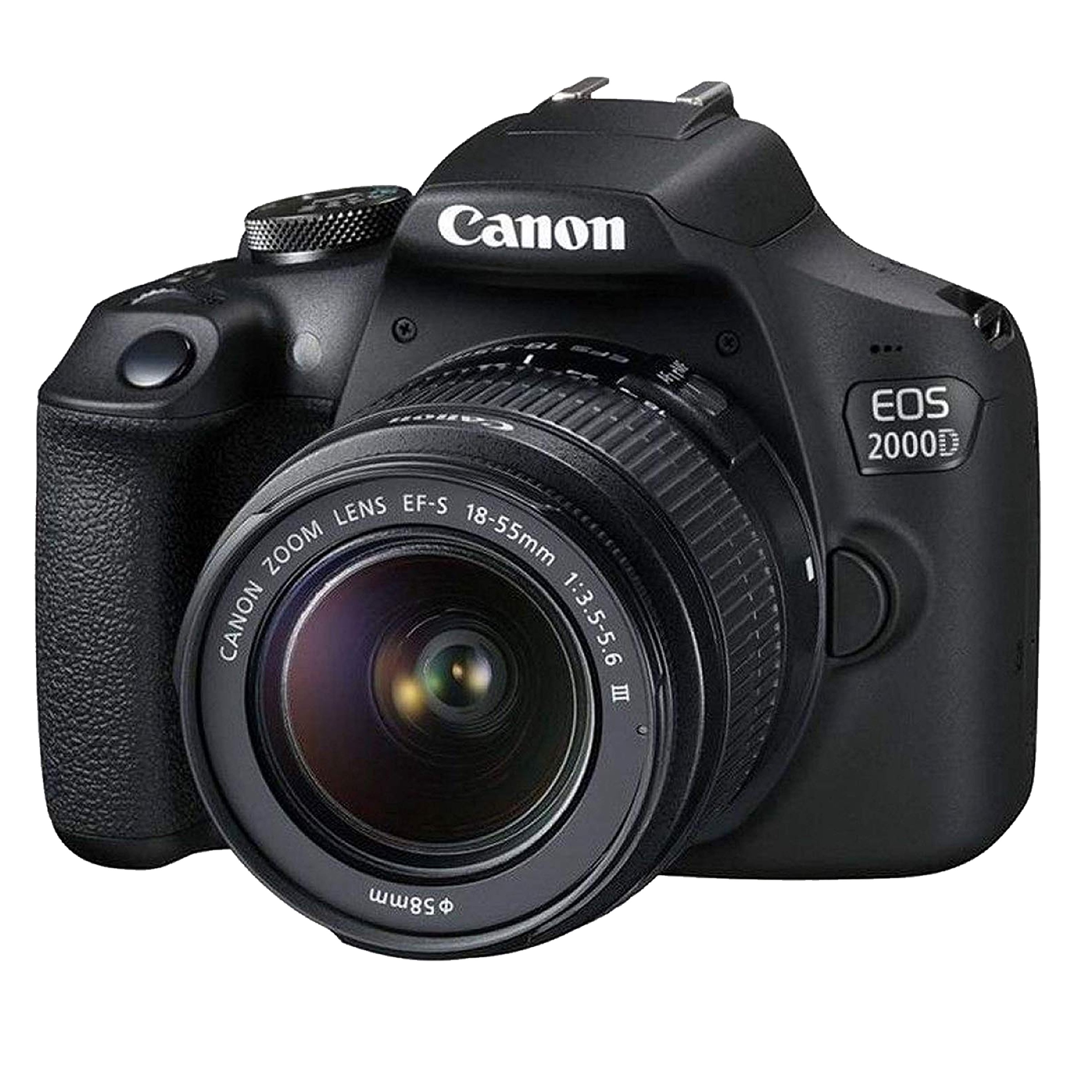 Canon EOS 2000D Rebel T7 DSLR Camera with 18-55mm f/3.5-5.6 Zoom Lens + + 128GB Card, Tripod, Flash, and More 20pc Bundle - image 2 of 8