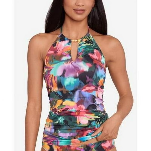 Ralph Lauren Women's Swim Tankini High-Neck Halter Multi 6