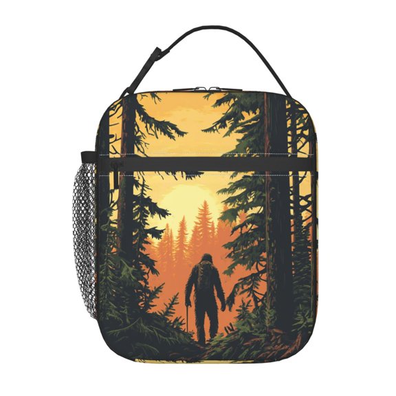 Bigfoot Hike Lunch Bag for Office Women – Stylish Thermal Insulated Tote with Shoulder Strap, Lightweight for Work or Travel