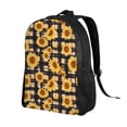 thumbnail image 2 of Haiem Vintage Black White Plaid Sunflowe Backpack - Stylish and Durable 15-inch Laptop Backpack with Waterproof Oxford Fabric, 2 of 8