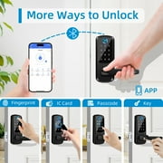 Smart Lock,Keypad Door Lock with Handle,Keyless EntryDoor Lock,Biometric Fingerprint Door Lock,ElectronicDigital Door Lock,Code Door Lock for Front/interiorDoor,Door Handle,Deadbolt Alternative