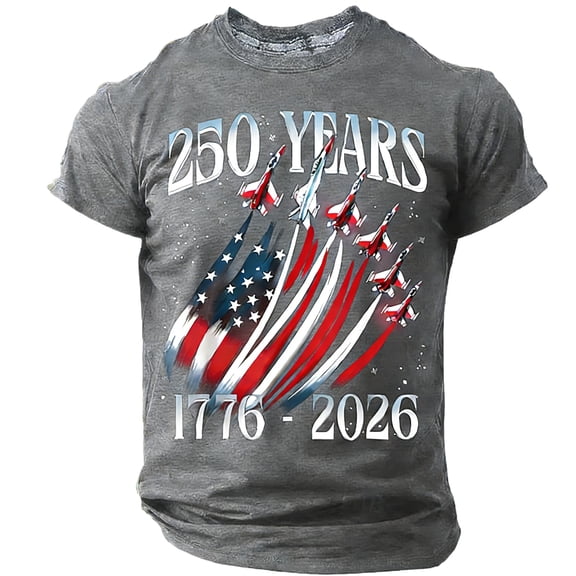 Men's America's 250th Anniversary T Shirt Short Sleeve T Shirt Print Crew Neck Shirt Daily Street Summer Clothing