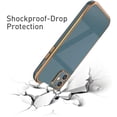 thumbnail image 2 of Case for iPhone 12 6.1 Inch, Soft Silicone Slim Case Electroplated Straight Edge Phone Case Shockproof Protective Case -Solid Gray, 2 of 15
