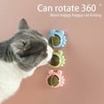 thumbnail image 4 of Bola de hierba gatera montada en la pared, juguete de hierba gatera, limpieza de dientes Juguete para morder para gatos, bolas comestibles giratorias que juegan a burlarse de los molares, juguete para, 4 of 5