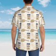 thumbnail image 4 of Fotbe Peanuts Camisa Hawaiana para Hombre Unisex – Camisa Casual de Verano con Botones de Manga Corta de Algodón y Lino,3X-Large, 4 of 7