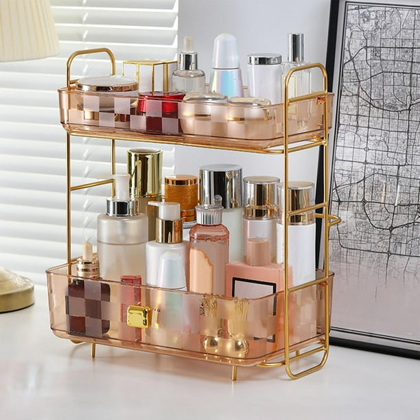 Estante organizador de maquillaje, estante de tocador, bandeja de Perfume multifuncional, estante de almacenamiento de cosméticos independiente para Naranja Baoblaze Organizador de baño