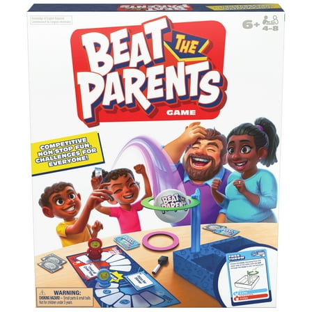 Spin Master Games, Beat the Parents, 2025 Edition with New Challenges & Cards, 4-8 Players, for Ages 6 and up
