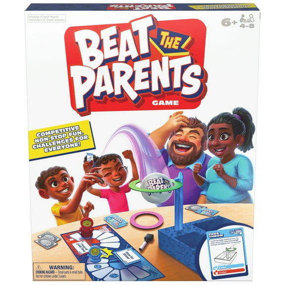 Spin Master Games, Beat the Parents, 2025 Edition with New Challenges & Cards, 4-8 Players, for Ages 6 and up
