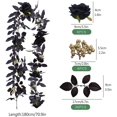 thumbnail image 2 of Wishrage Artificial Black Rose Vine,Artificial Rose Vine Hanging Flower Garland Hanging Black Silk Flower Garland, 2 of 5