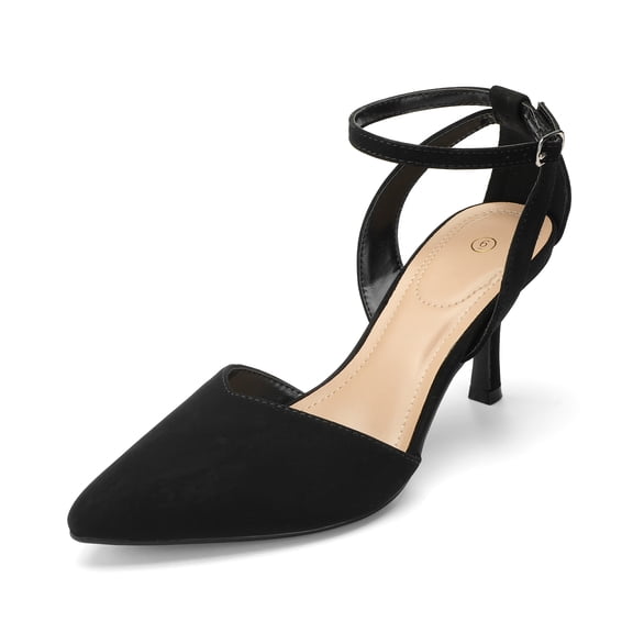 Bocca Women’s Pointed Toe Ankle Strap Heels, Elegant Stiletto Dress Pumps for Work, Party, Evening Outfits