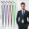 thumbnail image 7 of 50 PCS Badge Lanyards Flat Lanyards for ID Card Badges Bulk Lanyards with Swivel J Hook Clip for Office Workers, Teachers (Black), 7 of 7