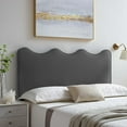 thumbnail image 2 of Headboard, King Size, Velvet, Dark Grey Gray, Modern Contemporary Urban Design, Bedroom Master Guest Suite, 2 of 10