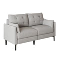 thumbnail image 5 of Modern Loveseat Sofa,57.5" Linen Fabric Love Seat Couches,Button Tufted Upholstered Furniture,Small Couch for Living Room,Bedroom,Light Grey, 5 of 7