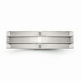 thumbnail image 3 of Stainless Steel Grooved 6mm Satin and Polished Band Size: 10.5; for Adults and Teens, 3 of 6