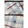 thumbnail image 3 of Men's Plaid Shirt Loose Youth Long Sleeve Shirt Men Long Sleeve Turndown Collar Blouse & Shirt White,L, 3 of 6