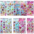 thumbnail image 2 of 3D Stickers for Kids, Meafeng 12 Sheets 178Pcs Shiny Shake Puffy Glitter Stickers for Girls Craft Gifts, Reward, 2 of 7