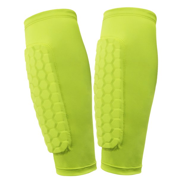 Espinilla Con Almohadillas Panal Guardias Livianas para Adultos (M) Verde