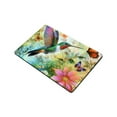 thumbnail image 3 of ZFLMY Hummingbird Butterflies Garden Bath Mat Eco-Friendly Quick Dry 24x16in, 3 of 5