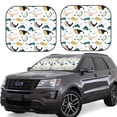 thumbnail image 2 of Uemuo Cute Whale Printed 2 PCS Car Windshield Sun Shade, Auto Sun Heat and UV Rays Blocker, Foldable Automotive Front Window Sunshade Protector, 2 of 7