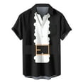 thumbnail image 2 of Bdfzl Unisexe Noël Imprimer Noël Robe Col Rond Manches Courtes Top Chemise Manches Courtes Col Rond Top/Shirt Noir L, 2 of 4
