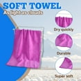 thumbnail image 3 of AUQ Bath Towels Large,Strong Water-Locking Fibers Wash Cloths for Body,Flexible All-Purpose Use Hand Towels,LightPurple,13.78*29.53*0.39in, 3 of 7