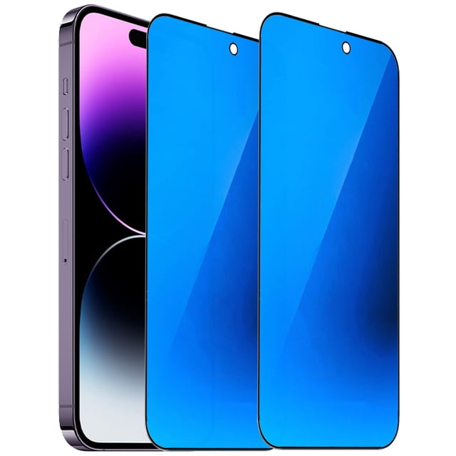 Protector de Pantalla BWEDXEZ Antiluz Azul y Privado para iPhone 14 Pro Max