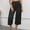 Black, variant on Spandex Capri Leggings Womens Plus Size,Womens Capris for Summer Clearance 50% off clear,Wide Leg Pants for Women Summer Elastic High Waist Beach Cropped Pants Loose Trousers Black XXXL