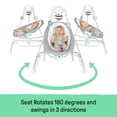 thumbnail image 2 of Ingenuity InLighten 2-in-1 Soothing Baby Swing & Rocker - Vibrating Swivel Infant Seat, Soothing Sounds, Lights - Remy, 2 of 5