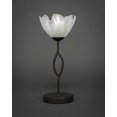 thumbnail image 1 of Toltec Lighting 140-DG-755 Revo Mini Table Lamp Shown In Dark Granite Finish With 7 Gold Ice Glass, 1 of 1