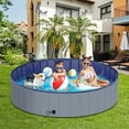 thumbnail image 6 of Dog Pool for Large Dogs, Kiddie Pool Hard Plastic, Dog Bathtub Portable, Foldable Pool for Dogs Slip-Resistant (Blue, M-40"x12"), 6 of 7