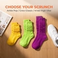 thumbnail image 4 of Stcellnmex Womens Long Slouch Socks Soft Thick Scrunchie Socks 9-11 Size 3 Neon Colors 3 Pack, 4 of 8