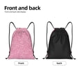 thumbnail image 5 of Easygdp Glitter Pink Drawstring Backpack, Beach Sackpack, Travel Sackpack Lightweight for Sports, Gym, Travel, Swimming - Small, 5 of 9