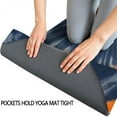 thumbnail image 3 of Orange Blue Tie Dye Mandala Pattern Hot Yoga Mat Towel Non Slip for Hot Yoga - Quick-Drying Yoga Mat Cover with 4 Corner Pockets with Travel Bag - Hot Yoga Towel Non Slip 70"x26", 3 of 6