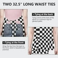 thumbnail image 6 of Black and White Checkered Pattern Apron-Garden Aprons for Women with Pockets-Cotton Linen Waterproof Kitchen Cooking Gardening Aprons Adjustable for Kitchen,Cooking,BBQ and Salon 33x27 Inch, 6 of 7