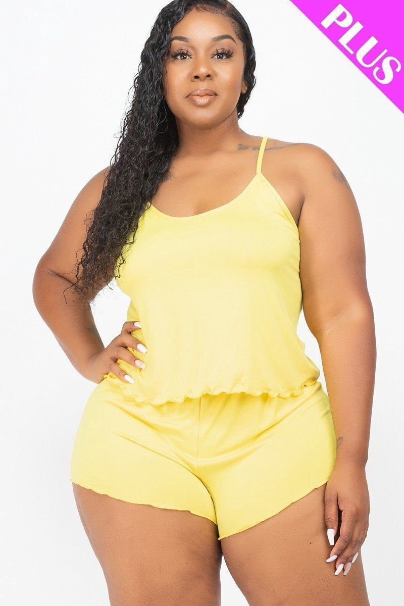 plus size yellow cami