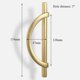 thumbnail image 2 of 2Pcs Gold Cabinet Pulls Drawer Pulls Half Moon Shape Cabinet Pulls Drawer Dresser Handles Kitchen Cupboard Handles, 2 of 5
