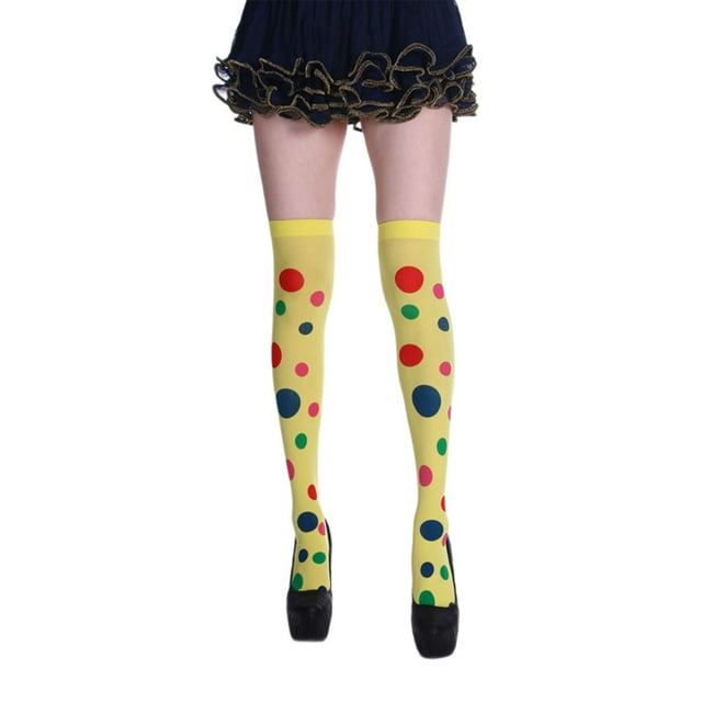 Bas d'Halloween pour Femmes Collants Résille Gothique Squelette Accessoires de Costume de Fête avec Design de Taches de Sang Effrayantes