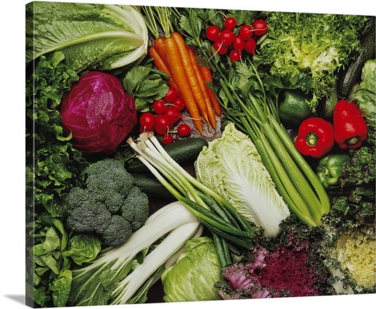 Great BIG Canvas "Mixed Vegetables and Produce" Canvas Wall Art -...