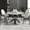Patek Philippe White, variant on LovingAHome 53"+23'' Round Faux Marble Dining Table Set White Sintered Stone Top with Black Pedestal