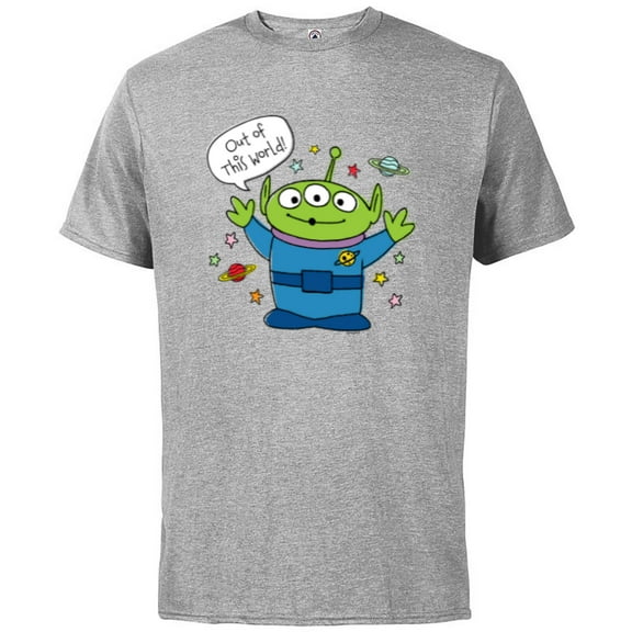 Disney PIXAR Toy Story Aliens Out of this World - Short Sleeve Cotton T-Shirt for Adults - Customized-Athletic Heather