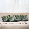 thumbnail image 4 of Ambesonne Green Throw Pillow Cover 4 Pack, Waterfall Nature Exotic, 16", White Green, 4 of 5