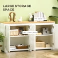 thumbnail image 4 of HOMCOM Armoire de Rangement Buffet Bahut avec 4 Portes Blanc, 4 of 10