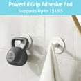 thumbnail image 5 of Adhesive Hooks For Walls No Damage 4 PCS, Heavy Duty Aluminum Strong Adhesive Towel Hooks For Bathrooms For Inside Shower For Hanging Loofah, Clothes, Robes, 5 of 7