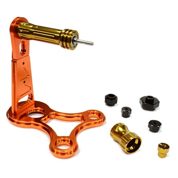 Integy RC Toy Model Hop-ups C25884ORANGE Universal Tire Balancer for 1/5 1/8 & 1/10 Vehicles w/ 12mm 14mm 17mm & 24mm Hex