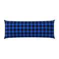 thumbnail image 2 of Disketp Buffalo Plaid Blue Black Print Body Pillow Cover - Super Soft 20x54 Body Pillow Case,Long Side Hidden Zipper, 2 of 8