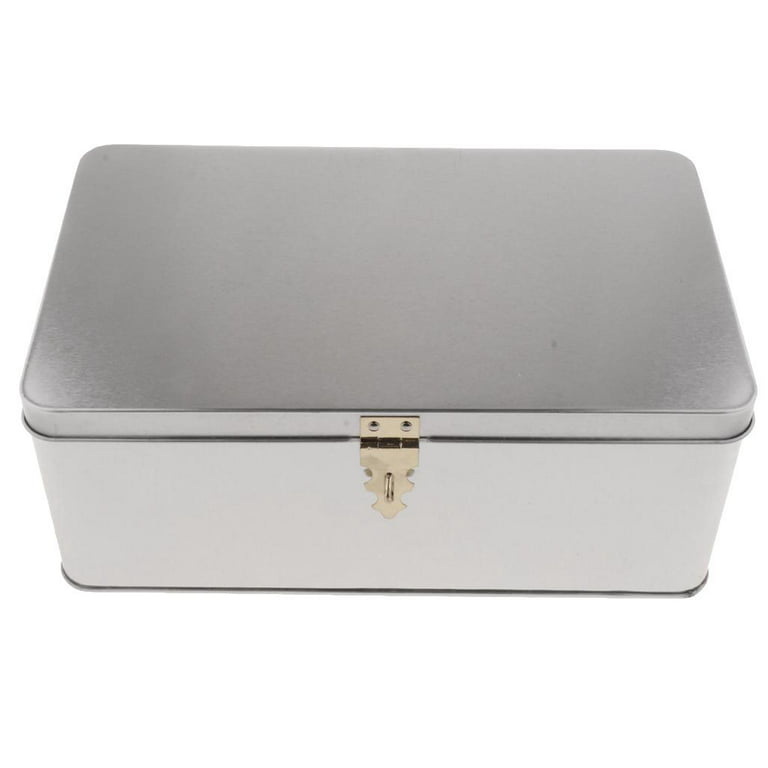5/10pc Metal Rectangular Hinged Tin Boxes with Lid,2.4x1.8x0.6 Inch  Containers Portable Box for Small Storage Kit Home Organizer - AliExpress