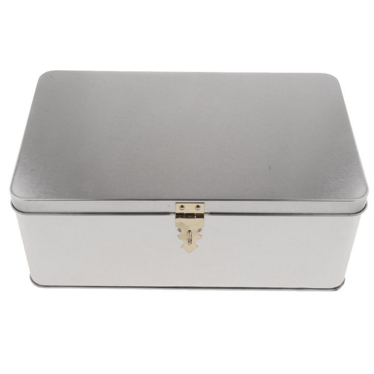 5/10pc Metal Rectangular Hinged Tin Boxes with Lid,2.4x1.8x0.6 Inch  Containers Portable Box for Small Storage Kit Home Organizer - AliExpress