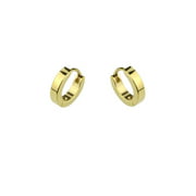 iJewelry2 Small Gold Tone Stainless Steel Helix Tragus Huggie Hoop Earrings Unisex 10mm